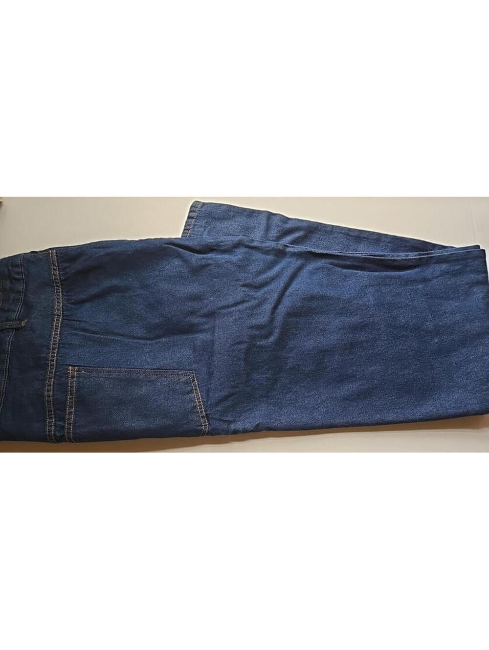 Woman Within Plus Size Cotton Medium Wash Straight Leg Blue Jeans Size 44T